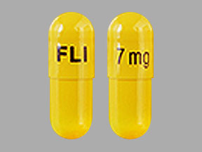 Pill FLI 7 mg Yellow Capsule/Oblong is Namenda XR