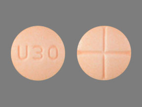 Pill U30 Orange Round is Amphetamine and Dextroamphetamine