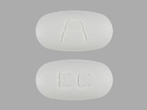 Pill A EC White Elliptical/Oval is Ery-tab