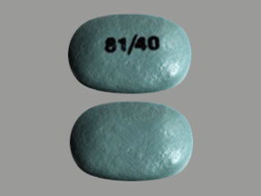 Pill 81/40 Green Elliptical/Oval is Yosprala