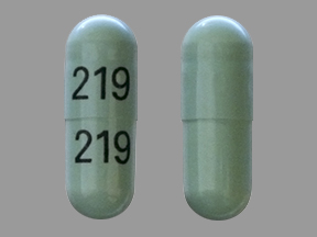 Pill 219 219 is Cephalexin Monohydrate 500 mg