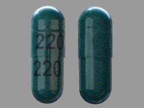 Pill 220 220 Green Capsule-shape is Cephalexin Monohydrate