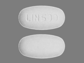Pill LIN 600 White Capsule/Oblong is Linezolid