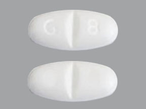 Pill G 8 White Oval is Gabapentin
