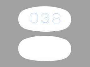 Pill 038 White Oval is Telmisartan