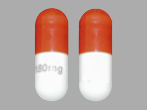 Pill 180 mg Orange & White Capsule/Oblong is Temozolomide