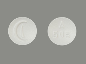 Pill Logo A505 White Round is Donepezil Hydrochloride