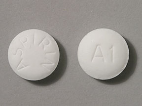 Pill A1 ASPIRIN White Round is Aspirin