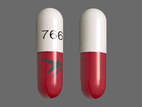 Pill 766 Logo Red & White Capsule-shape is Cresemba