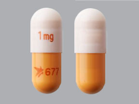 Pill Logo 677 1 mg Orange & White Capsule/Oblong is Astagraf XL