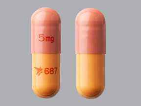 Pill Logo 687 5 mg Orange Capsule/Oblong is Astagraf XL