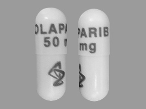 Pill OLAPARIB 50 mg Logo White Capsule/Oblong is Lynparza