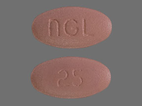 Pill nGL 25 Pink Elliptical/Oval is Movantik