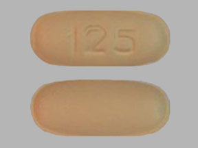 Pill 125 Peach Capsule/Oblong is Bosentan