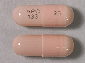 Pill APO 133 25 Brown Capsule/Oblong is Cyclosporine