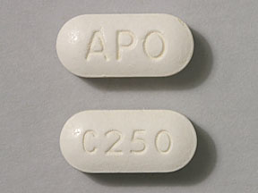Pill C 250 APO White Elliptical/Oval is Cefuroxime Axetil