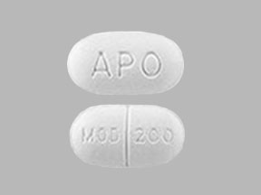 APO MOD 200 Pill Images (White / Elliptical / Oval)
