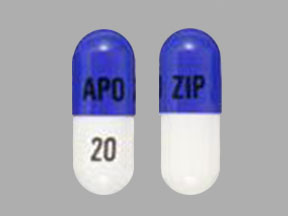 Pill APO ZIP 20 Purple Capsule/Oblong is Ziprasidone Hydrochloride