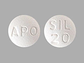 Pill APO SIL 20 White Round is Sildenafil Citrate