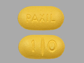 Pill PAXIL 10 Yellow Elliptical/Oval is Paxil