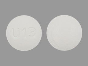 Pill U13 White Round is Hydrocodone Bitartrate and Ibuprofen