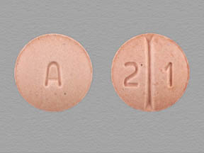 Pill A 2 1 Red Round is Lisinopril