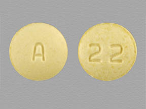 Pill A 22 Yellow Round is Lisinopril