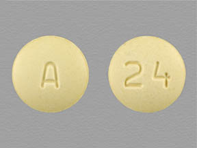 Pill A 24 Yellow Round is Lisinopril