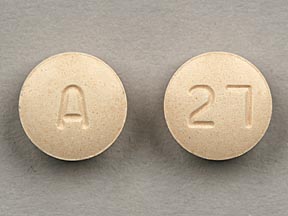 Hydrochlorothiazide and lisinopril 25 mg / 20 mg A 27