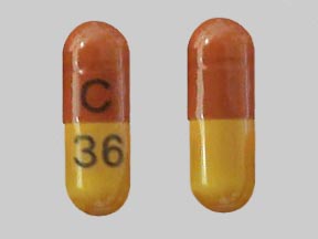 Pill C 36 Orange Capsule/Oblong is Stavudine