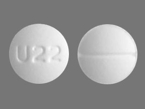 Pill U22 White Round is Oxycodone Hydrochloride