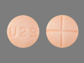 Pill U29 Orange Round is Amphetamine and Dextroamphetamine