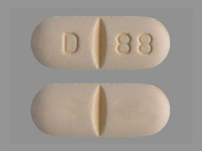 Pill D 88 Yellow Capsule/Oblong is Abacavir Sulfate