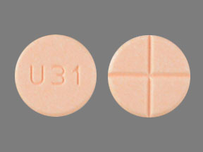 Pill U31 Orange Round is Amphetamine and Dextroamphetamine