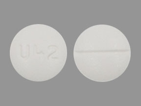 Pill U42 White Round is Methadone Hydrochloride