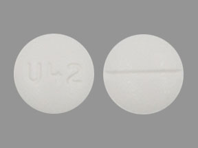 Pill U42 White Round is Methadone Hydrochloride
