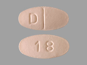 Pill D 18 Pink Oval is Hydrochlorothiazide and Quinapril Hydrochloride