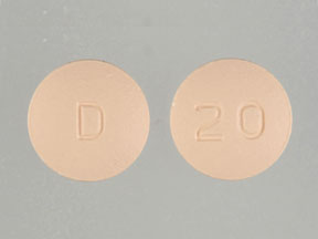 Pill D 20 Pink Round is Hydrochlorothiazide and Quinapril Hydrochloride