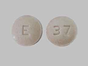 Pill E 37 Pink Round is Trandolapril