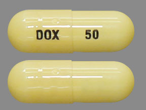 Pill DOX 50 White Capsule/Oblong is Doxepin Hydrochloride