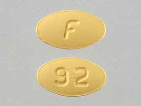 Pill F 92 Yellow Oval is Ondansetron Hydrochloride