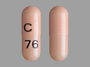 Pill C 76 Pink Capsule-shape is Minocycline Hydrochloride