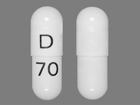 Pill D 70 White Capsule-shape is Didanosine Delayed Release