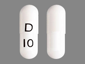 Pill D 10 is Didanosine Delayed Release 250 mg