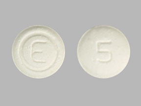 Pill E 5 White Round is Ondansetron Hydrochloride (Orally Disintegrating)