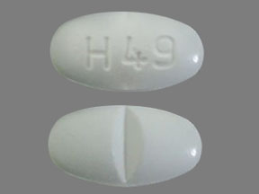 Pill Imprint H 49 (Sulfamethoxazole and Trimethoprim 800 mg / 160 mg)