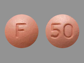 Pill F 50 Pink Round is Galantamine Hydrobromide
