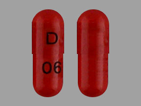 Pill D 06 Orange Capsule/Oblong is Ramipril
