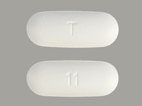 Pill T 11 White Capsule/Oblong is Levofloxacin