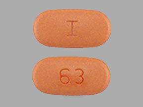 Pill I 63 Orange Elliptical/Oval is Hydrochlorothiazide and Valsartan